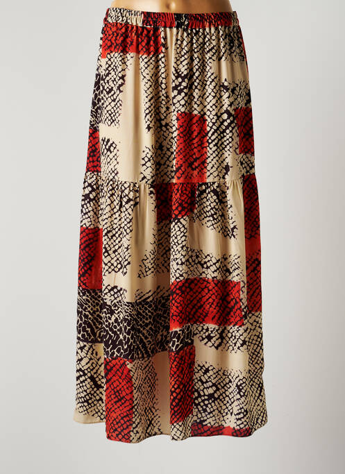 Fustă lungă portocaliu LAUREN VIDAL femeie