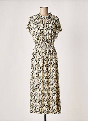 Rochie lungă bej LAUREN VIDAL femeie