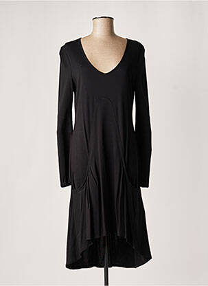 Rochie midi mâneci lungi mâneci lungi negru LAUREN VIDAL femeie