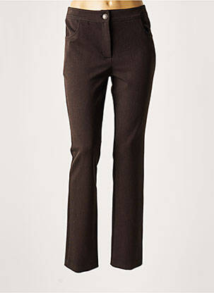 Pantalon slim elasticitate mărime normală maro LAUREN VIDAL femeie