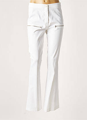 Pantalon evazat alb LAUREN VIDAL femeie