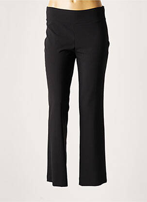 Pantalon drept țesătură crep mărime normală negru LAUREN VIDAL femeie