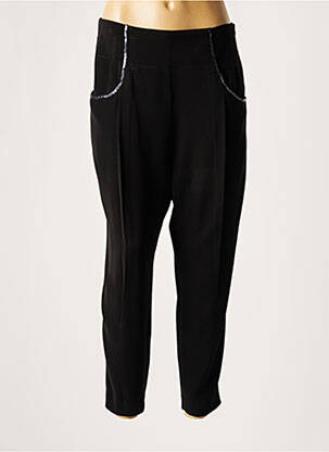 Pantalon larg negru LAUREN VIDAL femeie