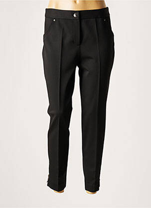 Pantalon 7/8 închidere cu fermoar sub clapetă cu nasturi mărime normală negru LAUREN VIDAL femeie