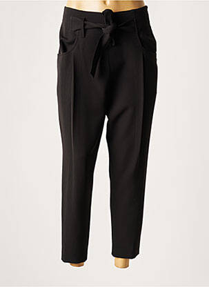 Pantalon 7/8 talie elastică mărime normală negru LAUREN VIDAL femeie