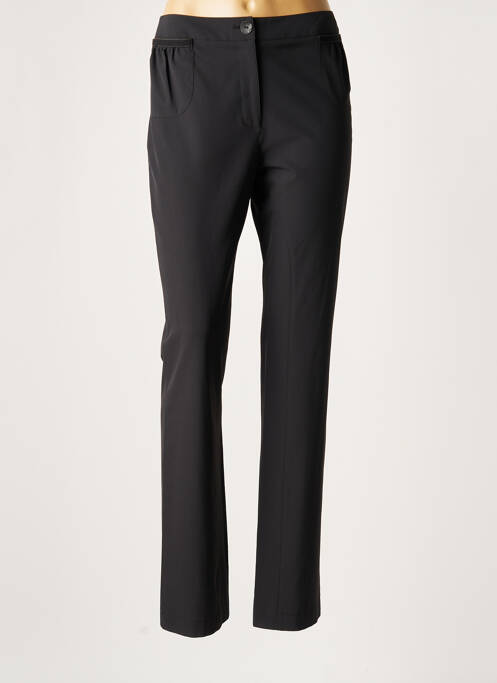 Pantalon drept închidere cu fermoar sub clapetă cu nasturi mărime normală negru LAUREN VIDAL femme