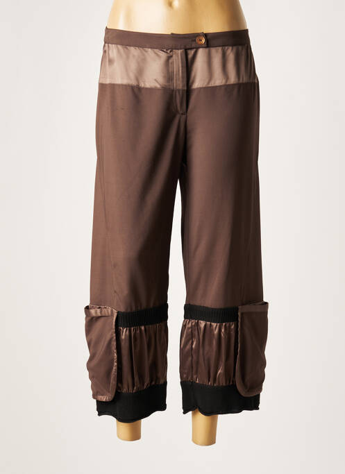 Pantalon trei sferturi maro LAUREN VIDAL femeie