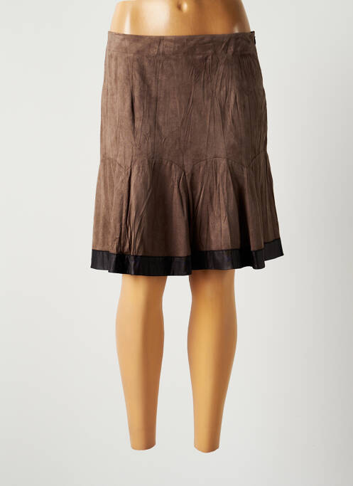 Fustă scurtă maro LAUREN VIDAL femeie