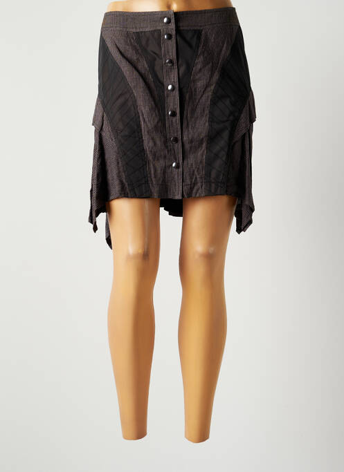 Fustă scurtă gri LAUREN VIDAL femeie