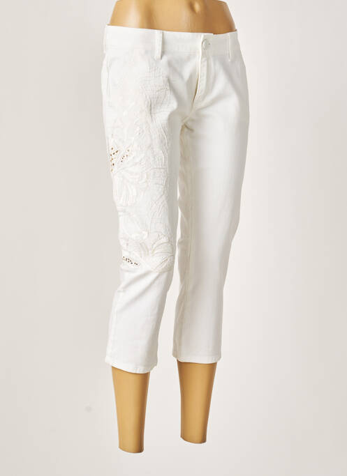 Pantalon trei sferturi alb BLUMARINE femeie