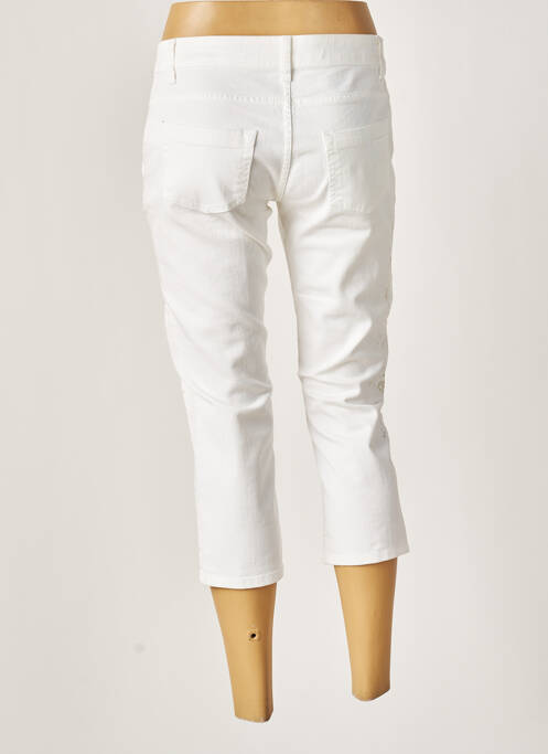 Pantalon trei sferturi alb BLUMARINE femeie