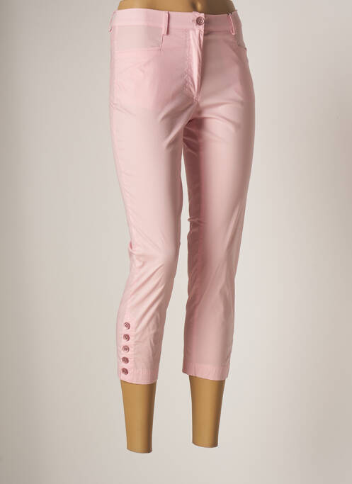 Pantalon trei sferturi roz AVENTURES DES TOILES femeie