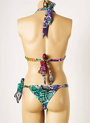 Costum de baie din două piese elasticitate top triunghiuri violet DISTRICT femeie