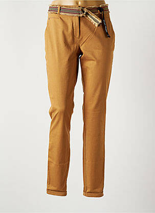 Pantalon slim broderie cu nituri mărime normală bej EXPRESSO femeie