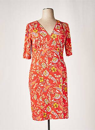 Rochie midi portocaliu 7 SEASONS femeie