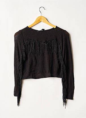 Pulover elasticitate mâneci lungi negru DIVIDED H&M femeie