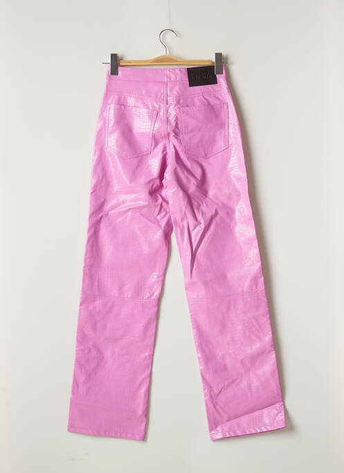 Pantalon drept roz BERSHKA femeie