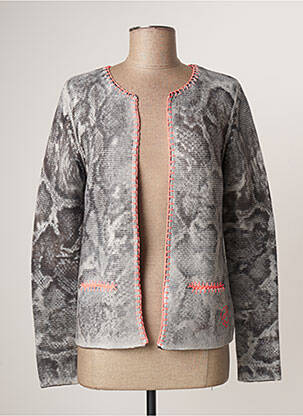 Vestă cu mâneci lungi gri OUI femeie