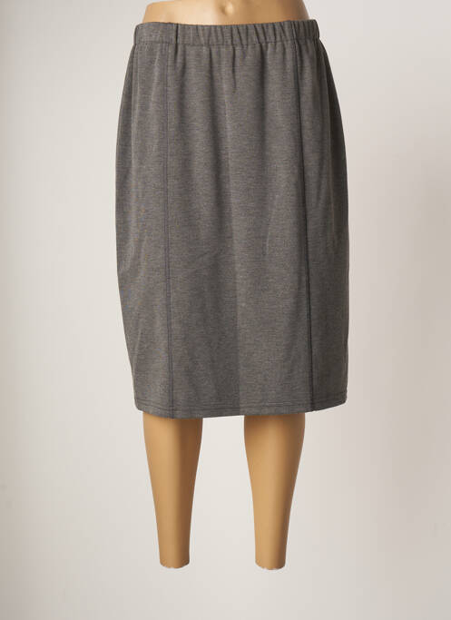 Fustă midi croială dreaptă gri FRANCOISE F femme