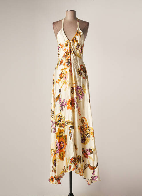 Rochie lungă bej ANGELA DAVIS femeie