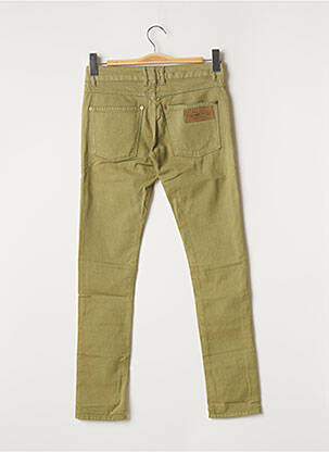 Pantalon slim conic mărime normală verde APRIL 77 femeie