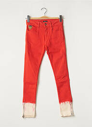 Pantalon slim conic mărime normală portocaliu APRIL 77 femeie