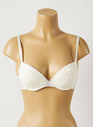 Sutien efect material satinat top sutien push-up bej PASSIONATA femeie