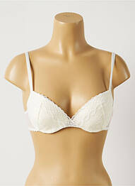 Sutien efect material satinat top sutien push-up bej PASSIONATA femeie