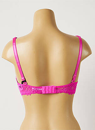Sutien efect material satinat top sutien push-up roz VALEGE femeie