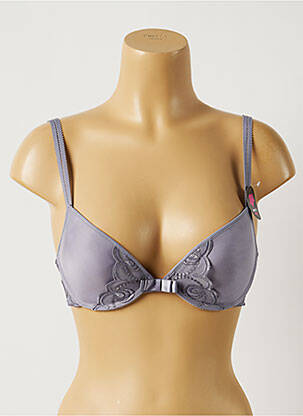 Sutien efect material satinat top sutien push-up gri PASSIONATA femeie