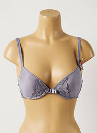 Sutien efect material satinat top sutien push-up gri PASSIONATA femme