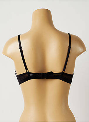 Sutien efect material satinat top triunghiuri negru PASSIONATA femeie