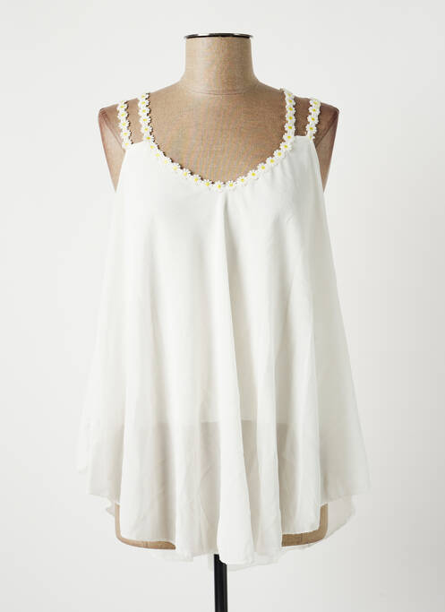 Top alb LAGON BLEU femeie