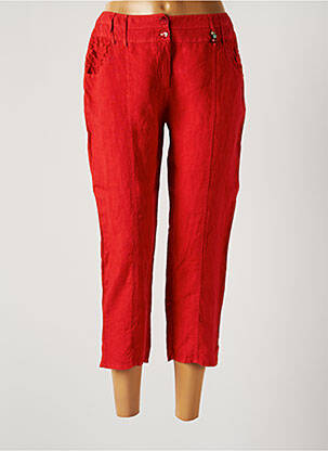 Pantalon trei sferturi croială dreaptă mărime normală roșu FRED SABATIER femme