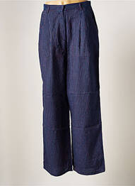 Pantalon larg țesătură poplin mărime normală albastru KINGS OF INDIGO femeie
