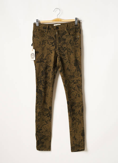 Pantalon slim verde OBEY PROPAGANDA femeie