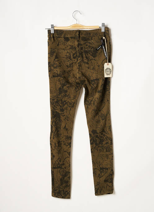 Pantalon slim verde OBEY PROPAGANDA femeie