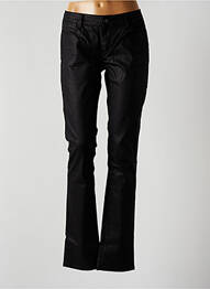Pantalon slim țesătură acoperită mărime normală negru TEDDY SMITH femeie