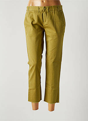 Pantalon 7/8 țesătură poplin mărime normală verde OBEY femeie