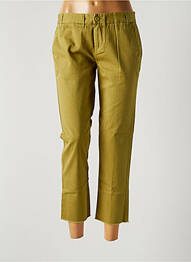 Pantalon 7/8 țesătură poplin mărime normală verde OBEY femme