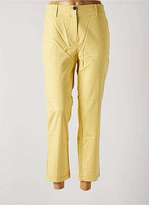 Pantalon trei sferturi croială dreaptă mărime normală galben HOD femme