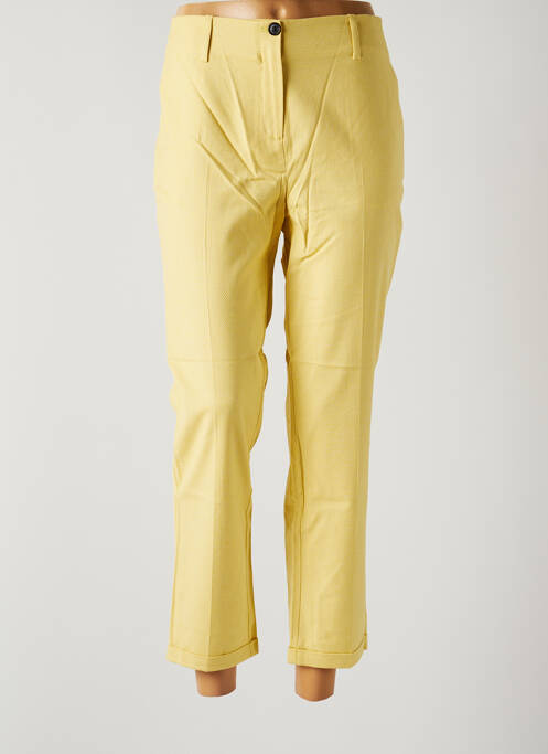 Pantalon trei sferturi croială dreaptă mărime normală galben HOD femme