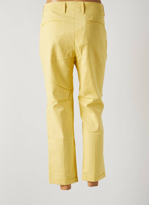 Pantalon trei sferturi croială dreaptă mărime normală galben HOD femme