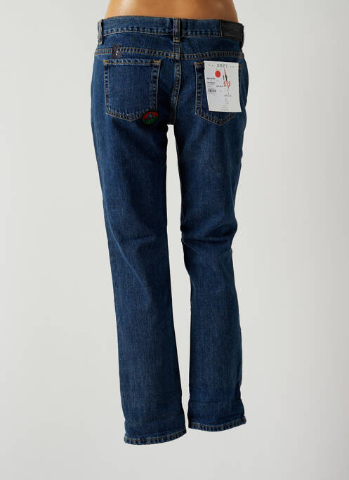 Blugi cu croială dreaptă albastru OBEY femeie