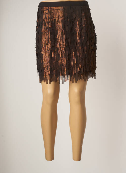 Fustă scurtă maro HUIT SIX SEPT femeie