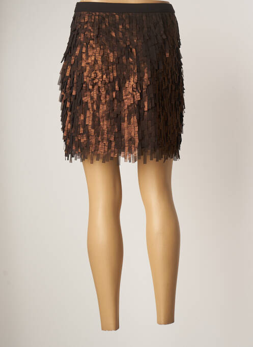 Fustă scurtă maro HUIT SIX SEPT femeie