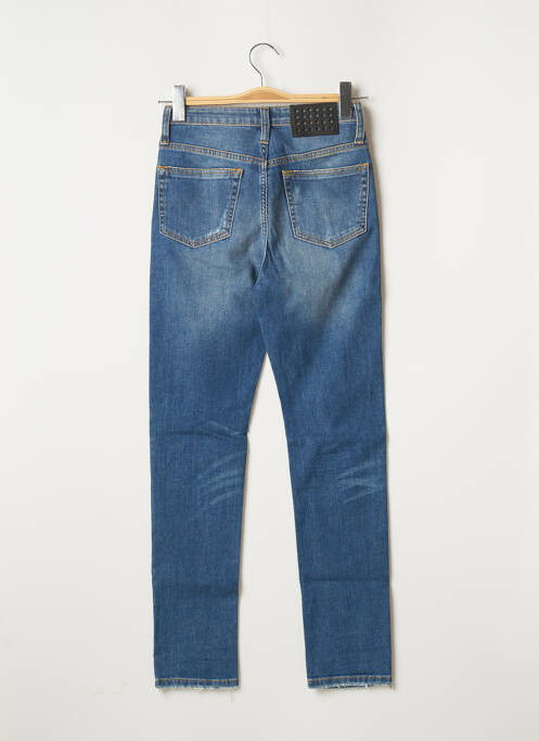 Blugi cu croială dreaptă efect uzat decolorat mărime normală albastru UNIQUE DNM femme