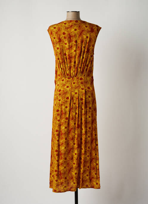 Rochie lungă galben FIVE femeie