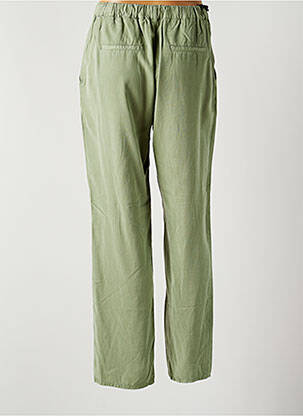 Pantalon chino țesătură poplin mărime normală verde FIVE femeie