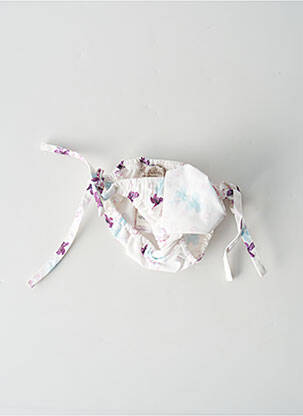 Chiloți de baie alb LES BEBES DE FLORIANE fată